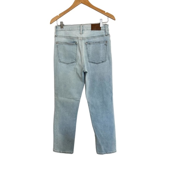 Madewell Women's Mid-Rise Classic Straight Jeans Knee-Rip Edition - Picture 11 of 15